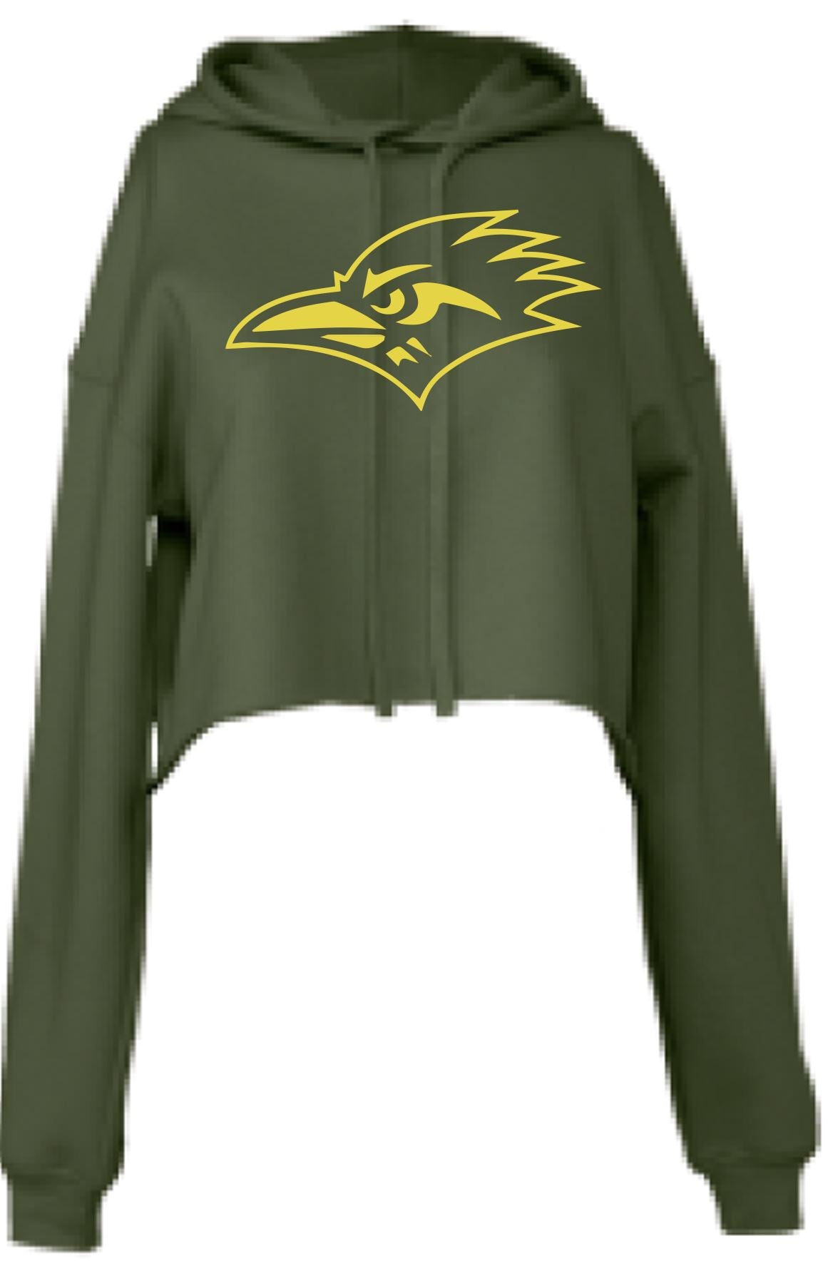 San Tan Metallic Gold Logo Women's Cropped Fleece Hoodie