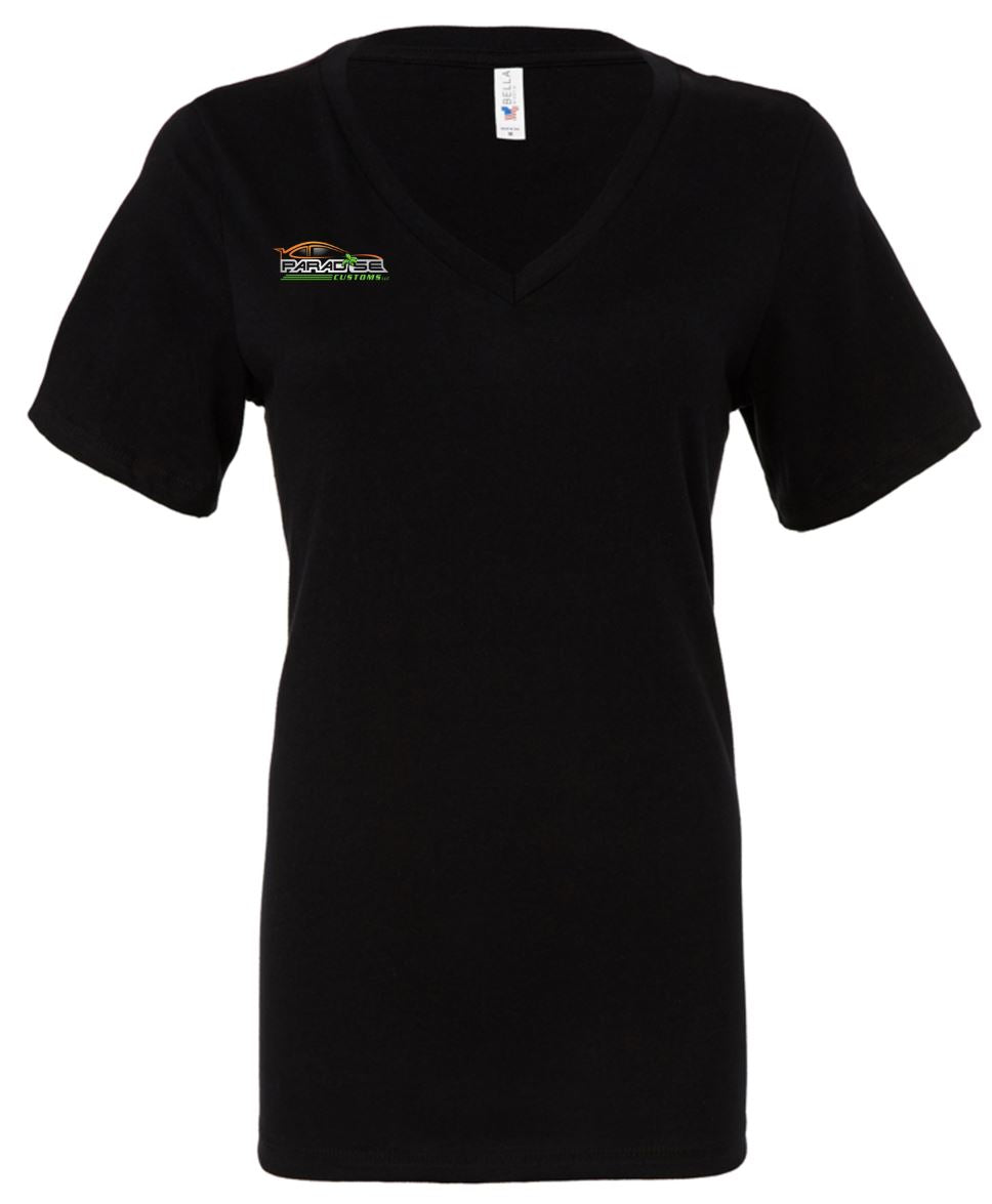 BELLA+CANVAS Women's Relaxed Heather CVC S/S V-Neck Tee Paradise Customs