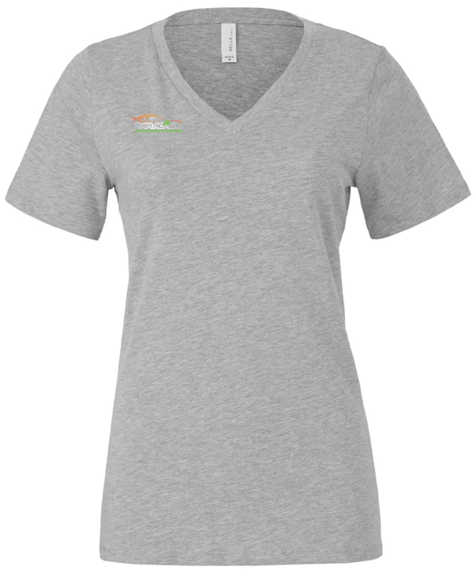 BELLA+CANVAS Women's Relaxed Heather CVC S/S V-Neck Tee Paradise Customs