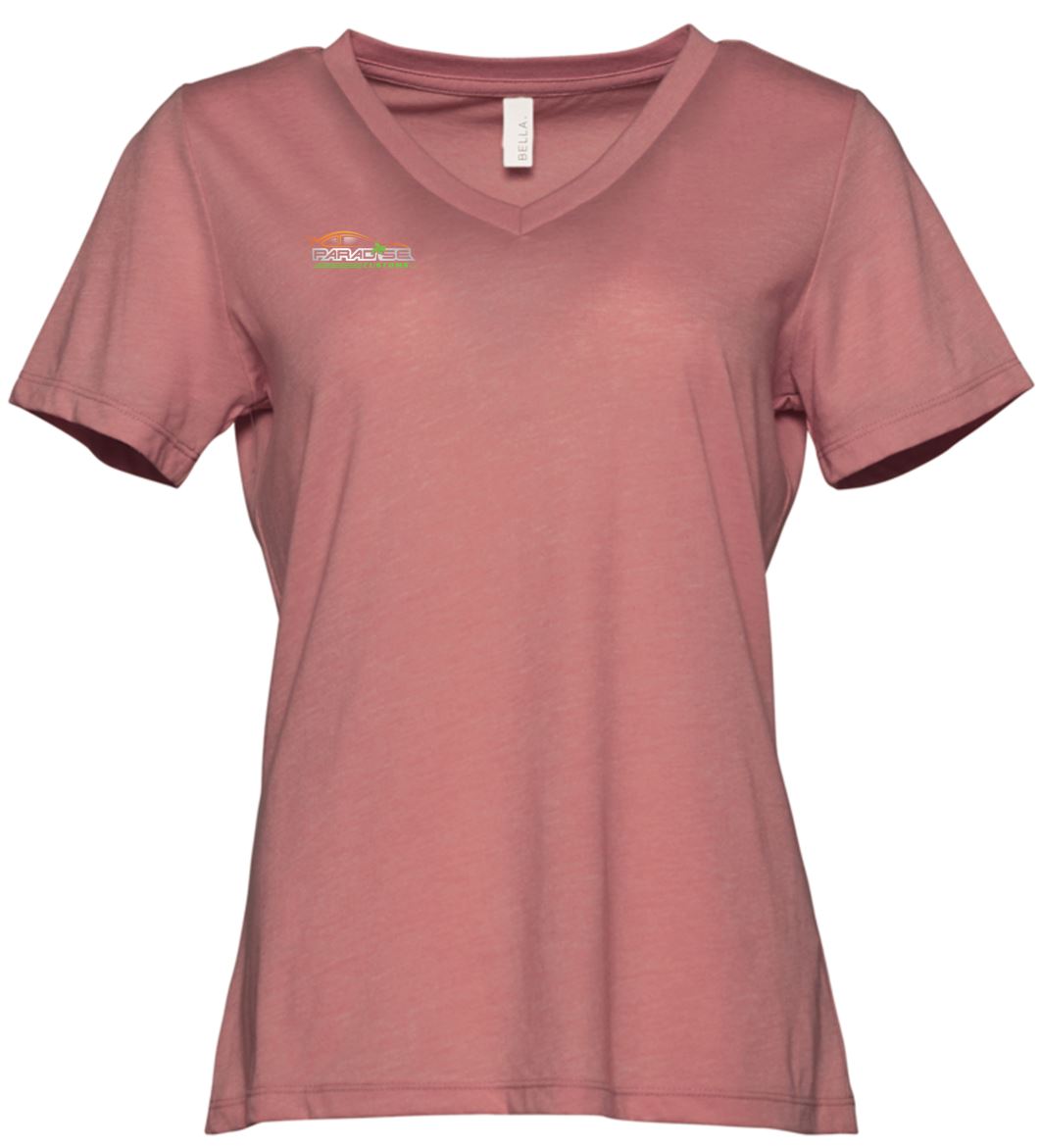 BELLA+CANVAS Women's Relaxed Heather CVC S/S V-Neck Tee Paradise Customs