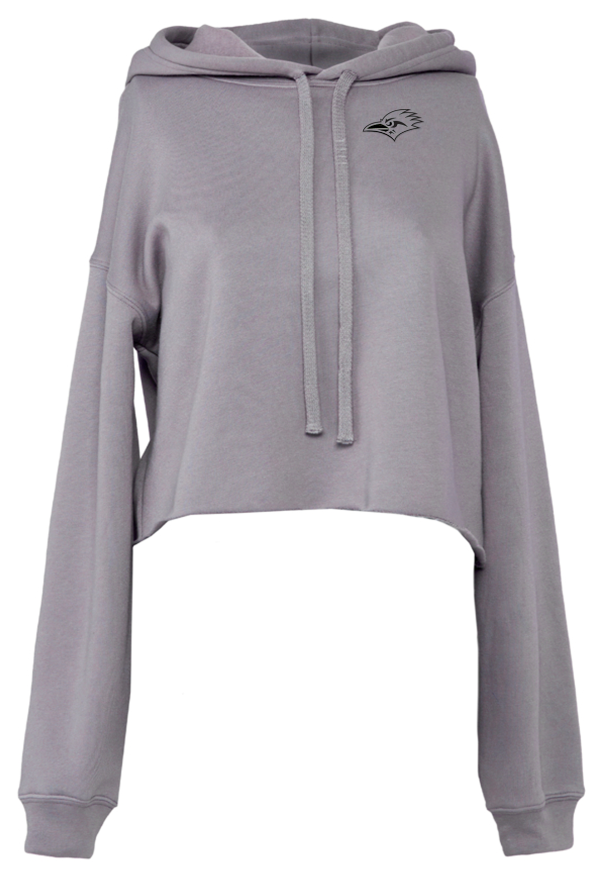 Women's Cropped Fleece Hoodie San Tan Charter School Logo Black